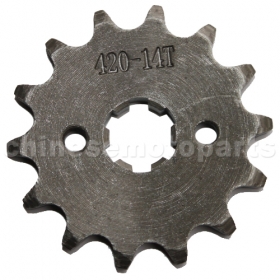 420 14-Tooth 17mm Engine Sprocket for 50cc-125cc ATV, Dirt Bike & Go Kart<br /><span class=\"smallText\">[G044-009]</span>