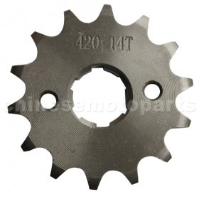 420 14-Tooth 20mm Engine Sprocket for 50cc-125cc ATV, Dirt Bike & Go Kart<br /><span class=\"smallText\">[G044-010]</span>