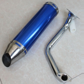 Muffler for GY6-150cc Moped Scooters including clamp<br /><span class=\"smallText\">[L087-029]</span>