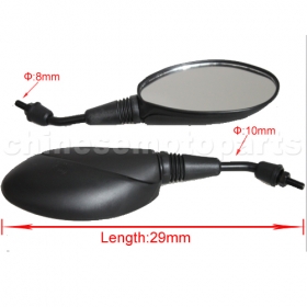 GY6 Scooter Moped Motorcycle 50cc 125cc 150cc 250cc Rear view Mirror 8mm(Pair)<br /><span class=\"smallText\">[E036-004-1]</span>