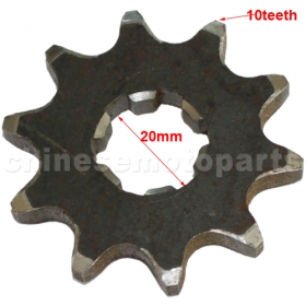 10-Teeth 20mm Front Sprocket for ATV, Dirt Bike & Go Kart