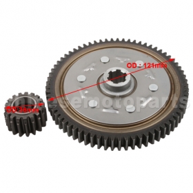 67 Teeth Primary Driven Gear With 18 Teeth Driving Gear Set for 50cc-125cc ATV,Dirt Bike & Go Kart<br /><span class=\"smallText\">[K070-102]</span>