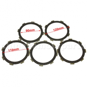 Clutch Plate Set for CG 125cc Air-cooled ATV, Dirt Bike & Go Kart<br /><span class=\"smallText\">[K072-019]</span>