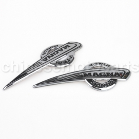 Chrome Silver Gas Tank Decal Badge Emblem for Honda Magna Motorcycle Series