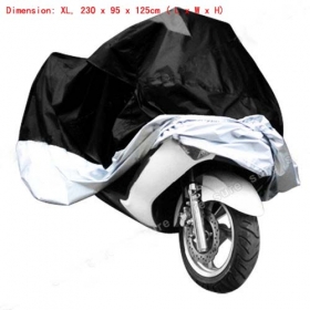 Black Motorcycle Motorbike Waterproof Cover Rain Protection Breathable XL Large<br /><span class=\"smallText\">[A009-016]</span>