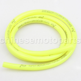 Yellow 2 Feet 1/4\" Motorcycle Fuel Line Gas Hose Tube