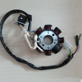 8 Coil AC Magneto Stator for GY6 50 With 3 Wire Plug and 2 Seperate Wires<br /><span class=\"smallText\">[K079-042]</span>