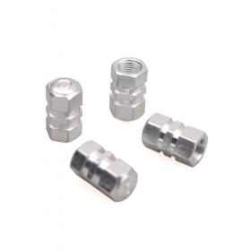 4PCS METAL CAR TRUCK VEHICLE TIRE TYRE AIR DUST VALVE STEMS CAPS SILVER NEW<br /><span class=\"smallText\">[S101-013]</span>