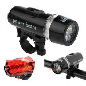 A1ST 5 LED Bicycle Mountain Bike Lamp Set Lights Front Rear Bike Lights<br /><span class=\"smallText\">[J027-027]</span>