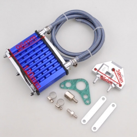 Blue Engine Oil Cooler Radiator Kit for Pit Dirt Bike Monkey Bike 110 125 140cc