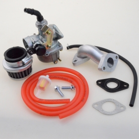 PZ19 Lever Choke Carburetor Intake Pipe Air Filter Red Hose Line 50 70 90 110 125CC ATV For TAOTAO honda CRF