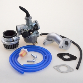 PZ19 Lever Choke Carburetor Air Filter Intake Pipe Blue Fuel Hose Line Tube 50 70 90 110 125CC ATV TAOTAO honda CRF Carb Chinese<br /><span class=\"smallText\">[N090-232]</span>