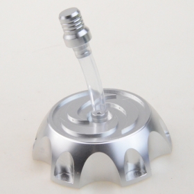 Silver CNC Alloy Gas Fuel Tank Cap For Dirt Pit Bike ATV XR CRF50 70 110 125 150cc