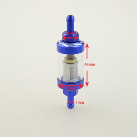 Motorcycle CNC Aluminium Cleanable Gas Fuel Filter For 6mm/7mm Inner Diameter Tubing