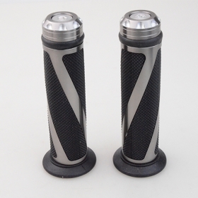 Black&Grey Universal Handlebar Grips Bar DIY Motorbike Handle Hand Bar Ends Aluminum Grips for Motorcycle<br /><span class=\"smallText\">[H388-064]</span>