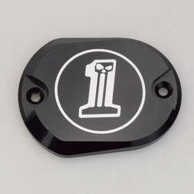 Black CNC Brake Master Cylinder Fluid Reservoir  Cover For Harley Davidson XL883 XL1200 X48<br /><span class=\"smallText\">[H388-023-1]</span>