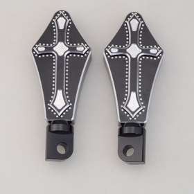 CNC Billet Aluminum Motorcycle Footrests Foot pegs For Harley XL 883 1200 48 Touring Sportster Dyna & Softail Accessories<br /><span class=\"smallText\">[H388-036]</span>