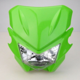 Green Motorcycle Dirt Bike Supermoto Universal Headlights Headlamp StreetFighter For KX125 KX250 KXF250 KXF450 KLX200 KLX250 KLX<br /><span class=\"smallText\">[E033-802]</span>