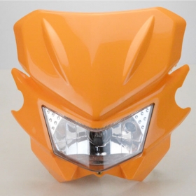 Orange Motorcycle Dirt Bike Supermoto Universal Headlights Headlamp StreetFighter For KX125 KX250 KXF250 KXF450 KLX200 KLX250 KL
