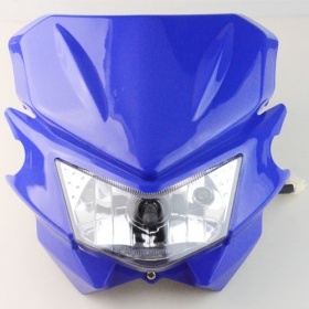 Blue Motorcycle Dirt Bike Supermoto Universal Headlights Headlamp StreetFighter For KX125 KX250 KXF250 KXF450 KLX200 KLX250 KLX4<br /><span class=\"smallText\">[E033-800]</span>