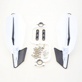 White 22mm and 28mm Handlebar Hand Guard Handguard Dirt Pit Bike Motorcycle ATV CRF YZF WRF KXF KLX RMZ RMX DRZ KTM<br /><span class=\"smallText\">[P060-612]</span>