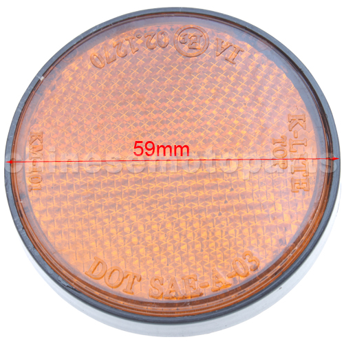 Universal Moped Scooter Orange Round Reflector<br /><span class=\"smallText\">[B028-012-1]</span>