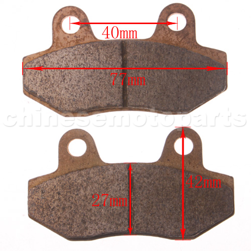 Heavy Duty Copper Brake Pad Set for Moped Scooter<br /><span class=\"smallText\">[C029-102]</span>