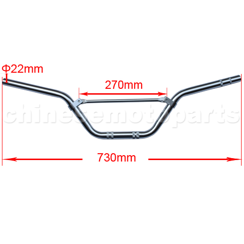 Silver White Handlebars for 50cc-125cc Dirt Bike<br /><span class=\"smallText\">[E031-006]</span>