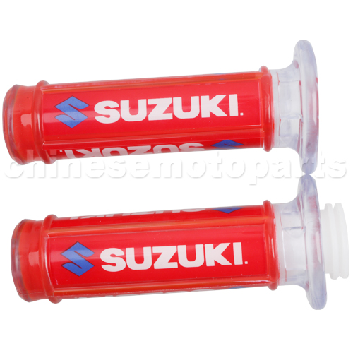 Red Suzuki Handlebar Grip for Dirt Bike, Moped & Pocket Bike<br /><span class=\"smallText\">[E033-037]</span>