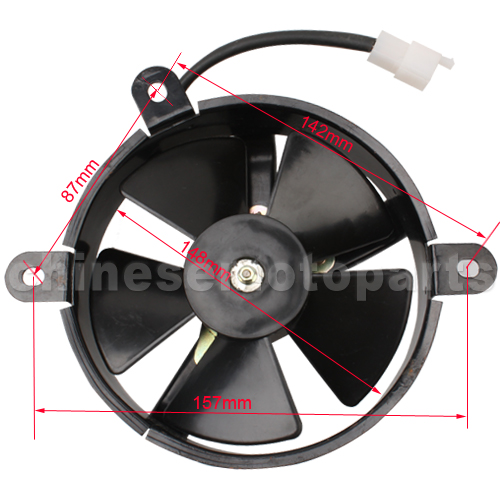 Small Fan for 200cc-250cc Water-cooled ATV, Dirt Bike & Go Kart<br /><span class=\"smallText\">[F038-015]</span>