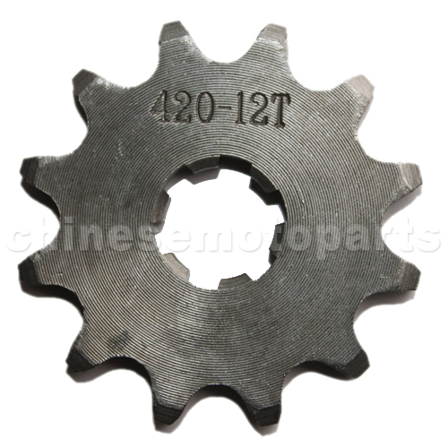 420 12-Tooth 17mm Engine Sprocket for 50cc-125cc ATV, Dirt Bike & Go Kart