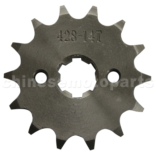 428 14-Tooth 17mm Engine Sprocket for 50cc-250cc ATV, Dirt Bike & Go Kart