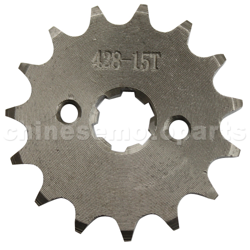 428 15-Tooth 17mm Engine Sprocket for 50cc-250cc ATV, Dirt Bike & Go Kart