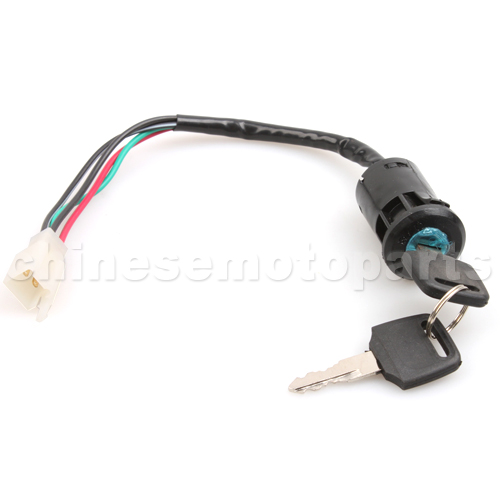 Chinese ATV Quad 4 Wire Ignition Key Switch 49cc 50cc 70cc 90cc 100cc 110cc<br /><span class=\"smallText\">[H054-025-2]</span>