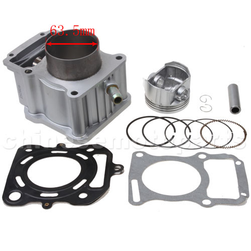 63.5mm Bore Cylinder Rebuilt Kit for CG200cc Water-cooled ATV, Dirt Bike & Go Kart<br /><span class=\"smallText\">[K074-070]</span>