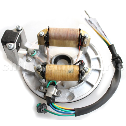 2-Coil Magneto Stator for 50cc-125cc only Kick Start ATV, Dirt Bike & Go Kart<br /><span class=\"smallText\">[K079-002]</span>