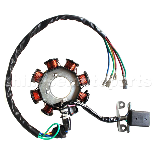 8-Coil Magneto Stator for CG 125cc-250cc ATV, Dirt Bike & Go Kart<br /><span class=\"smallText\">[K079-006]</span>