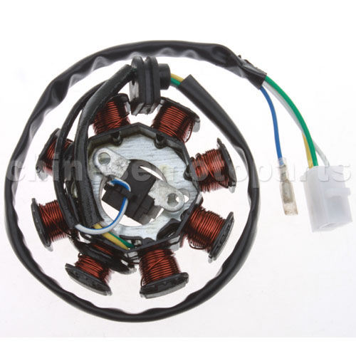 8-Coil DC-Magneto Stator for GY6 50cc ATV, Go Kart, Moped & Scooter<br /><span class=\"smallText\">[K079-030]</span>