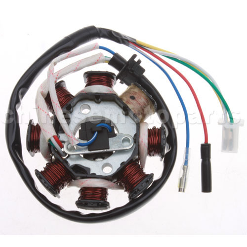Magneto Stator Gy6 125cc 150cc 8 coil 8 Pole 5 wire ATVS Go Kart Scooters<br /><span class=\"smallText\">[K079-031-1]</span>