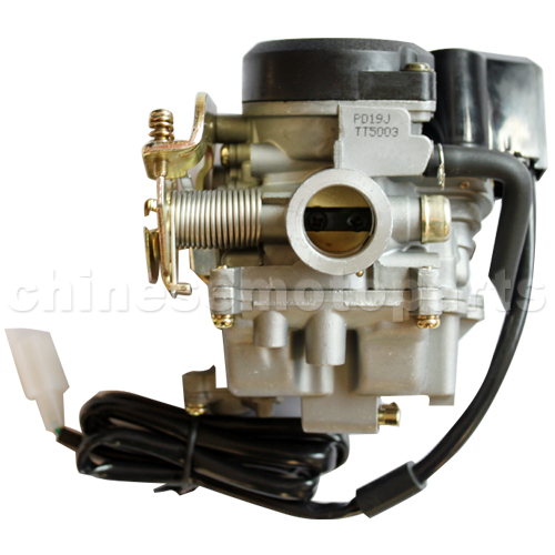 KUNFU 19mm Carburetor with Acceleration Pump for GY6 50cc-90cc Moped