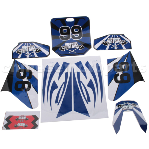 Decals for 50-125 Dirtbike-Blue No.99<br /><span class=\"smallText\">[T115-012]</span>
