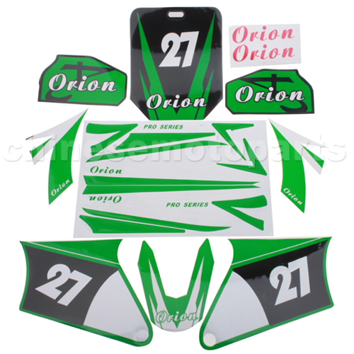 Decals for 50-125 Dirtbike-Green NO.27<br /><span class=\"smallText\">[T115-014]</span>