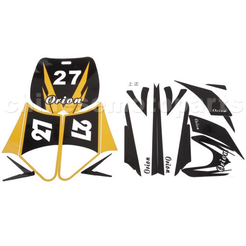 Decals for 50-125 Dirtbike-Yellow<br /><span class=\"smallText\">[T115-024]</span>