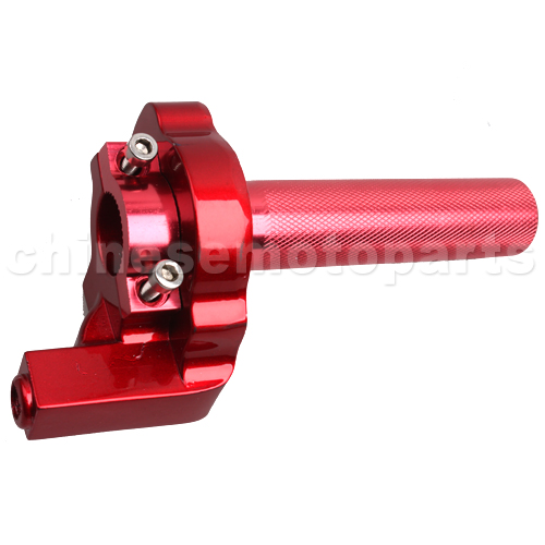 CNC Red Throttle Tube Twist Grips Clamp Kawasaki KLX 110 KX 65 S