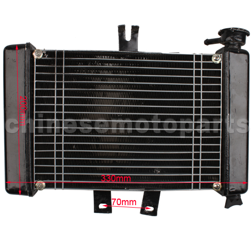 Small Radiator for 200cc-250cc Water-cooled ATV, Dirt Bike & Go Kart