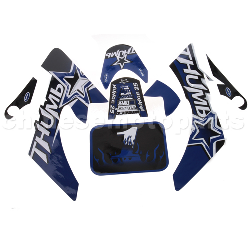 Decals for 50-125 Dirtbike-Blue