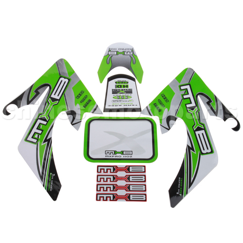 Decals for 50-125 Dirtbike-Green