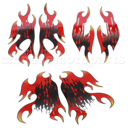 Decals for 150-250 ATV-Red