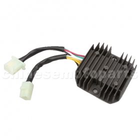 6-wire Double Plug Voltage Regulator for CH150cc ATV, Go Kart, Moped & Scooter