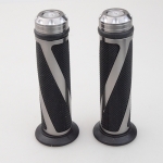 Black&Grey Universal Handlebar Grips Bar DIY Motorbike Handle Hand Bar Ends Aluminum Grips for Motorcycle